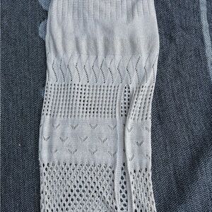 Chic White Knit Pencil Skirt